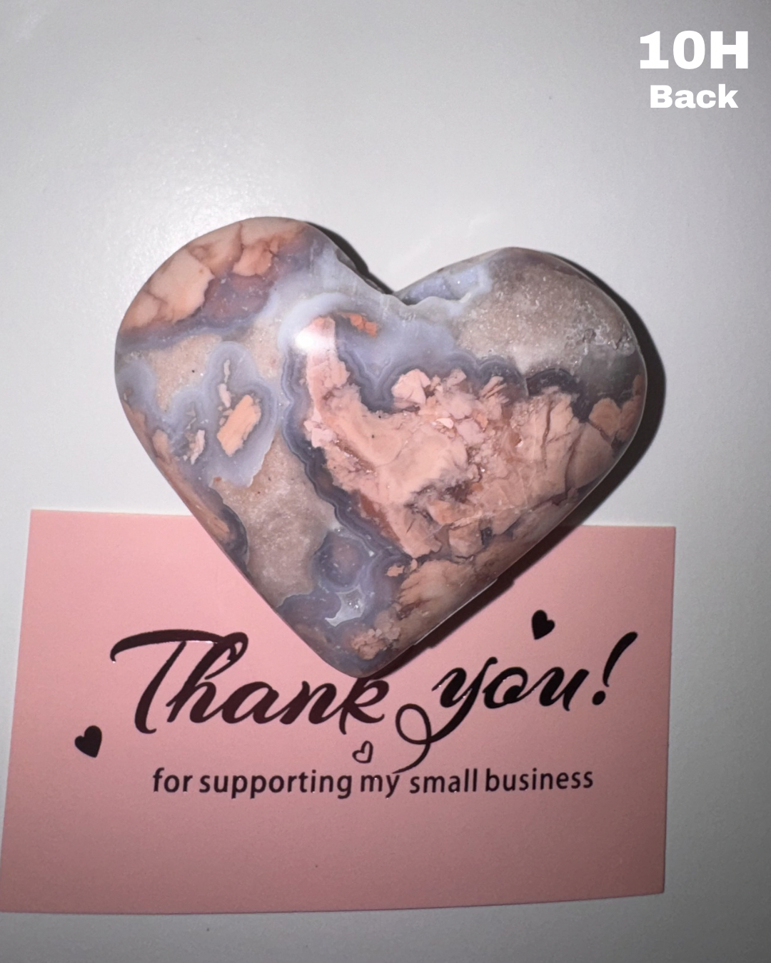Beautiful Pink Agate Heart