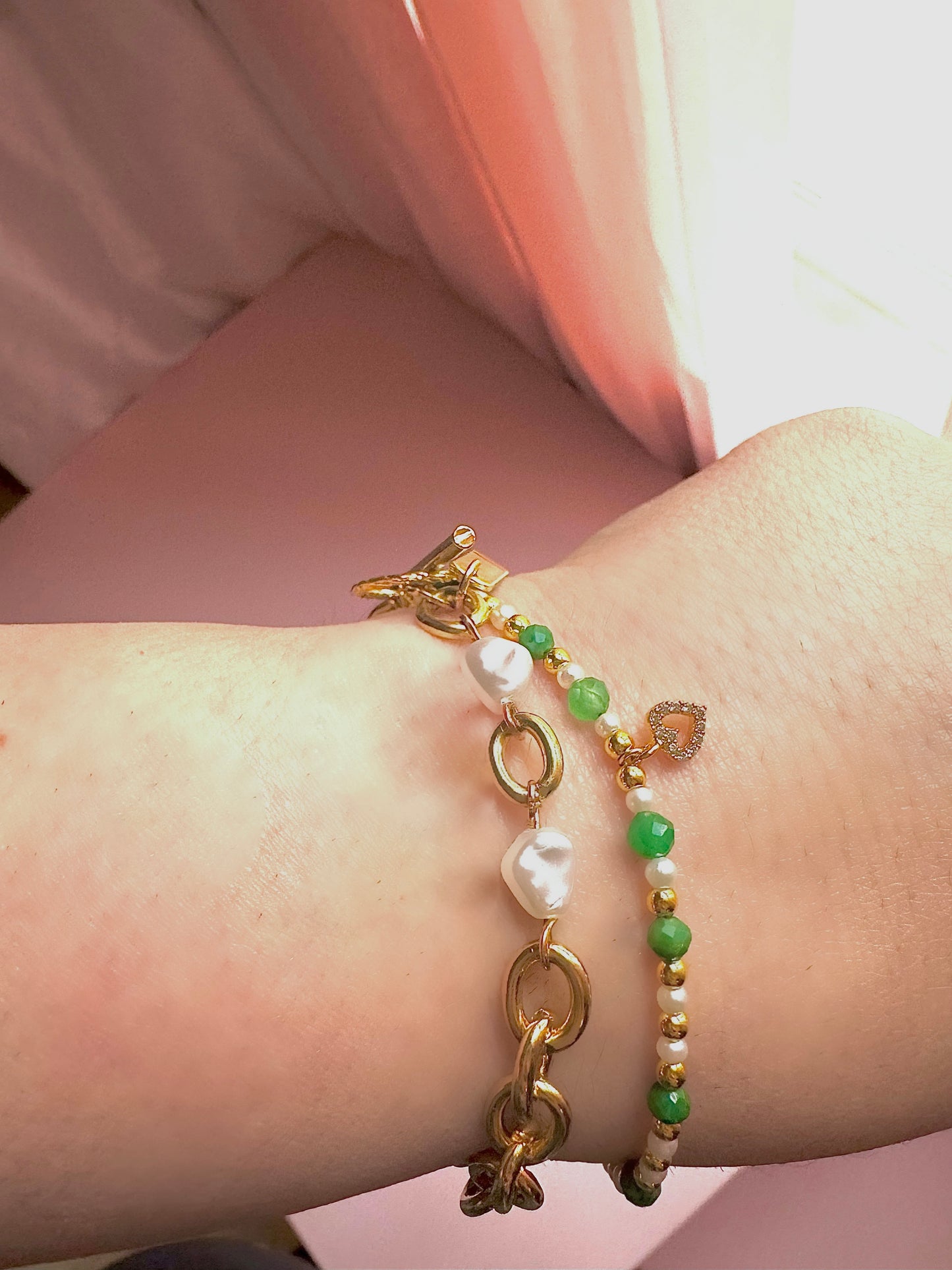 The Ariah Bracelet ✨ Emerald, Green Aventurine & Pearl Beaded Bracelet