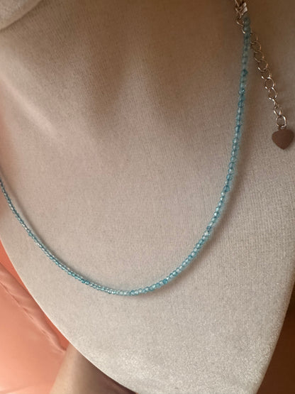 2mm Natural Topaz Necklaces Stretch Crystal Bracelet