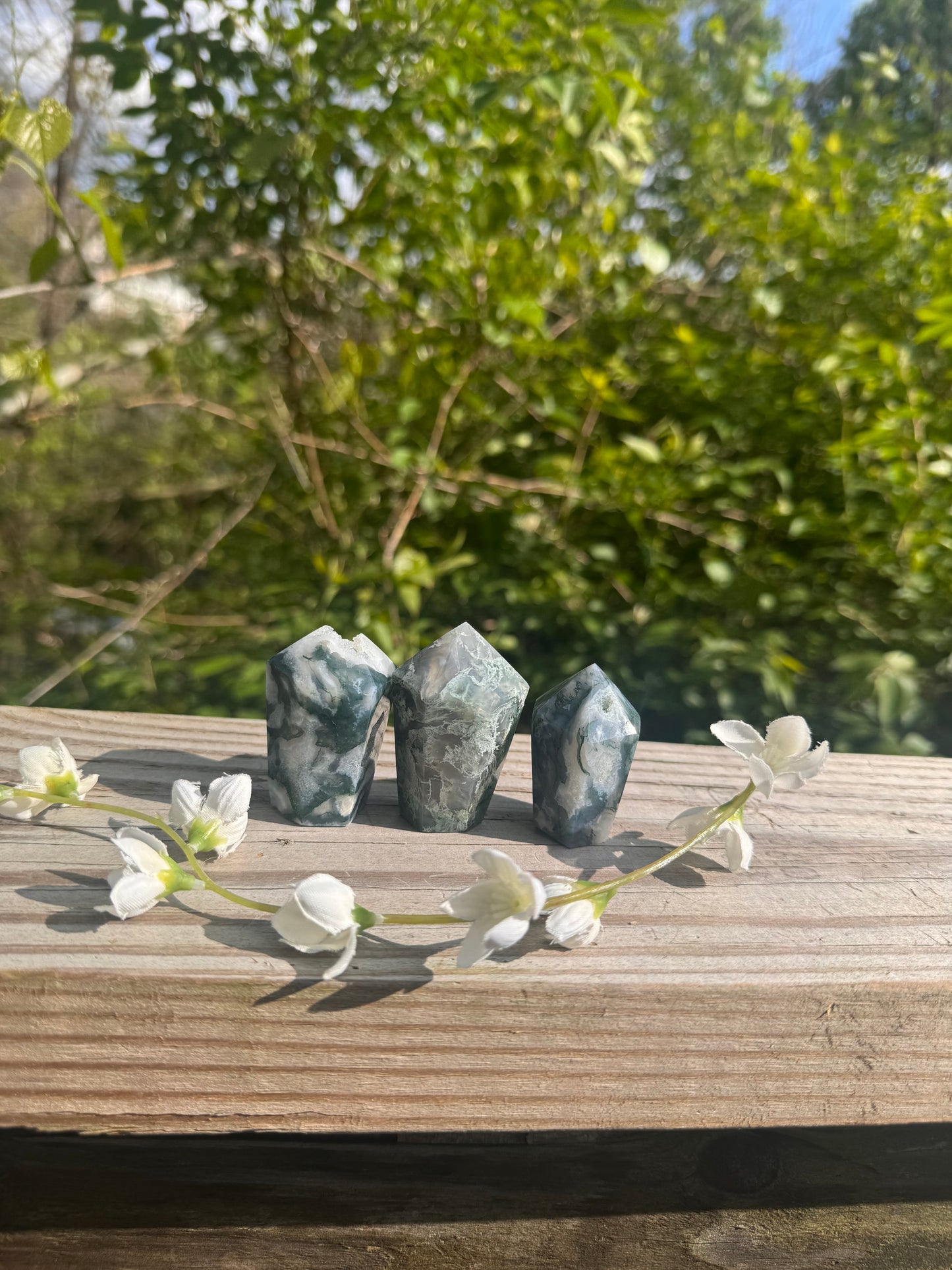 Moss Agate CupCake Tower