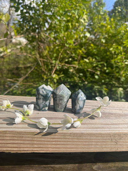 Moss Agate CupCake Tower