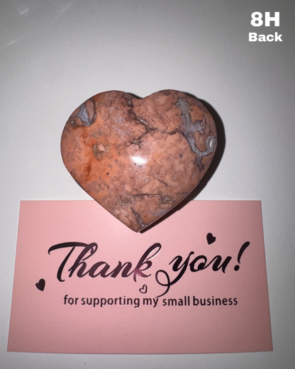 Beautiful Pink Agate Heart