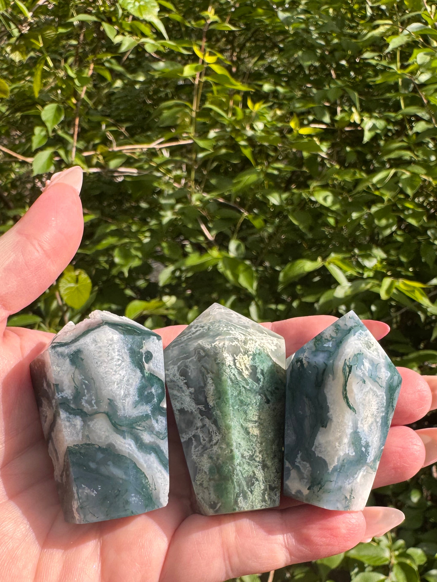 Moss Agate CupCake Tower