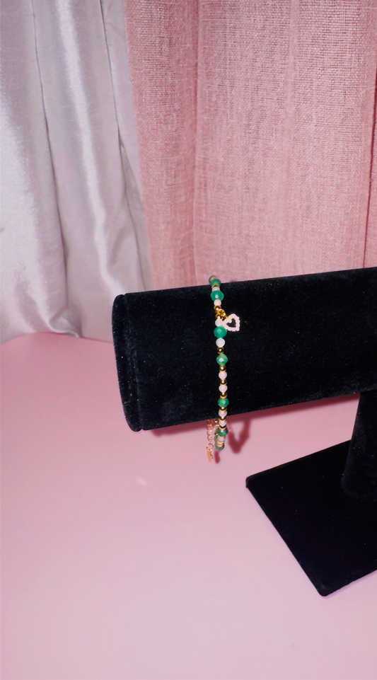 The Ariah Bracelet ✨ Emerald, Green Aventurine & Pearl Beaded Bracelet