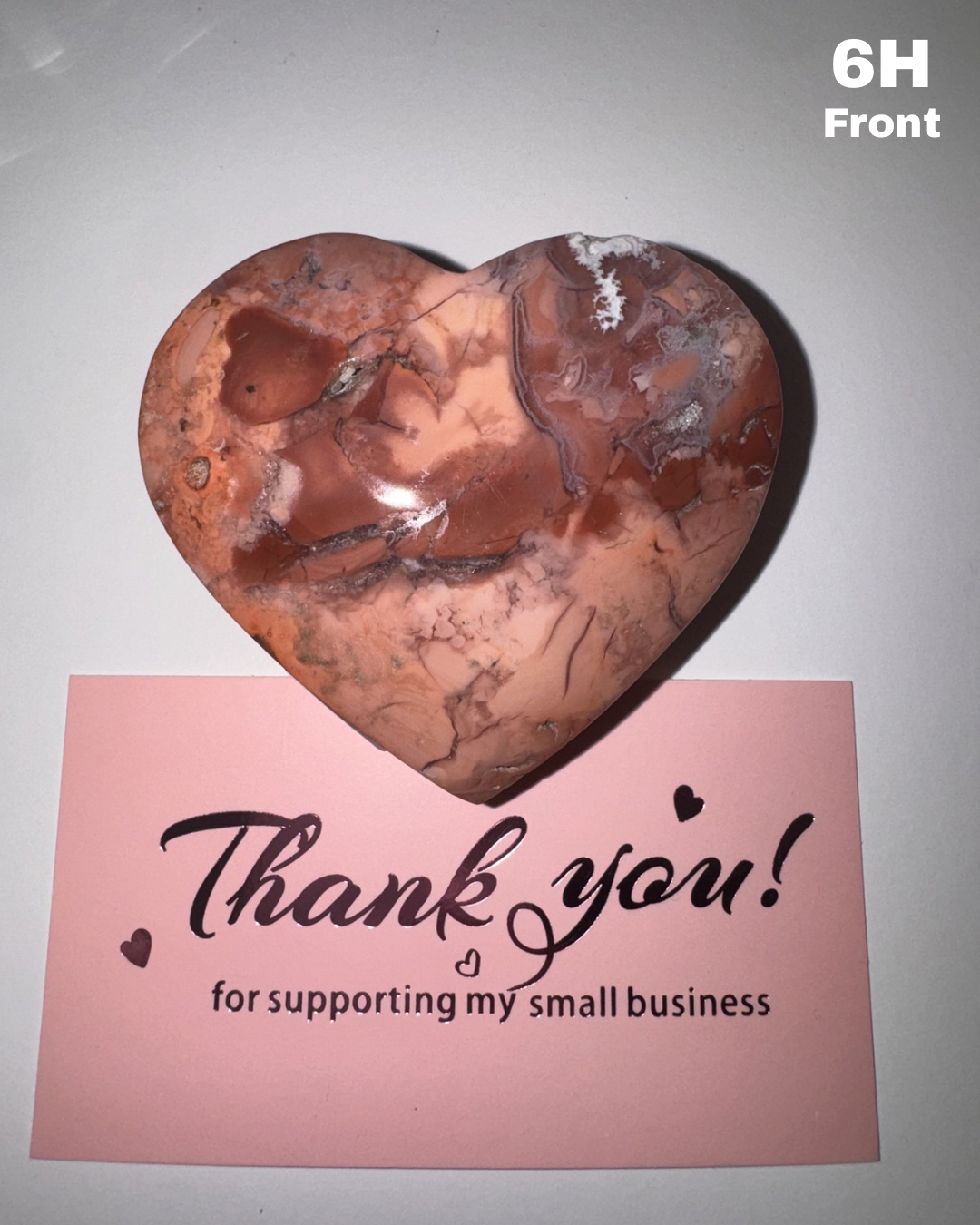 Beautiful Pink Agate Heart