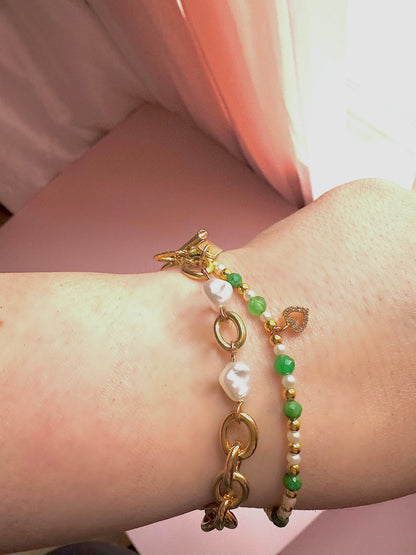 The Ariah Set ✨ Emerald, Green Aventurine & Pearl Jewelry Set