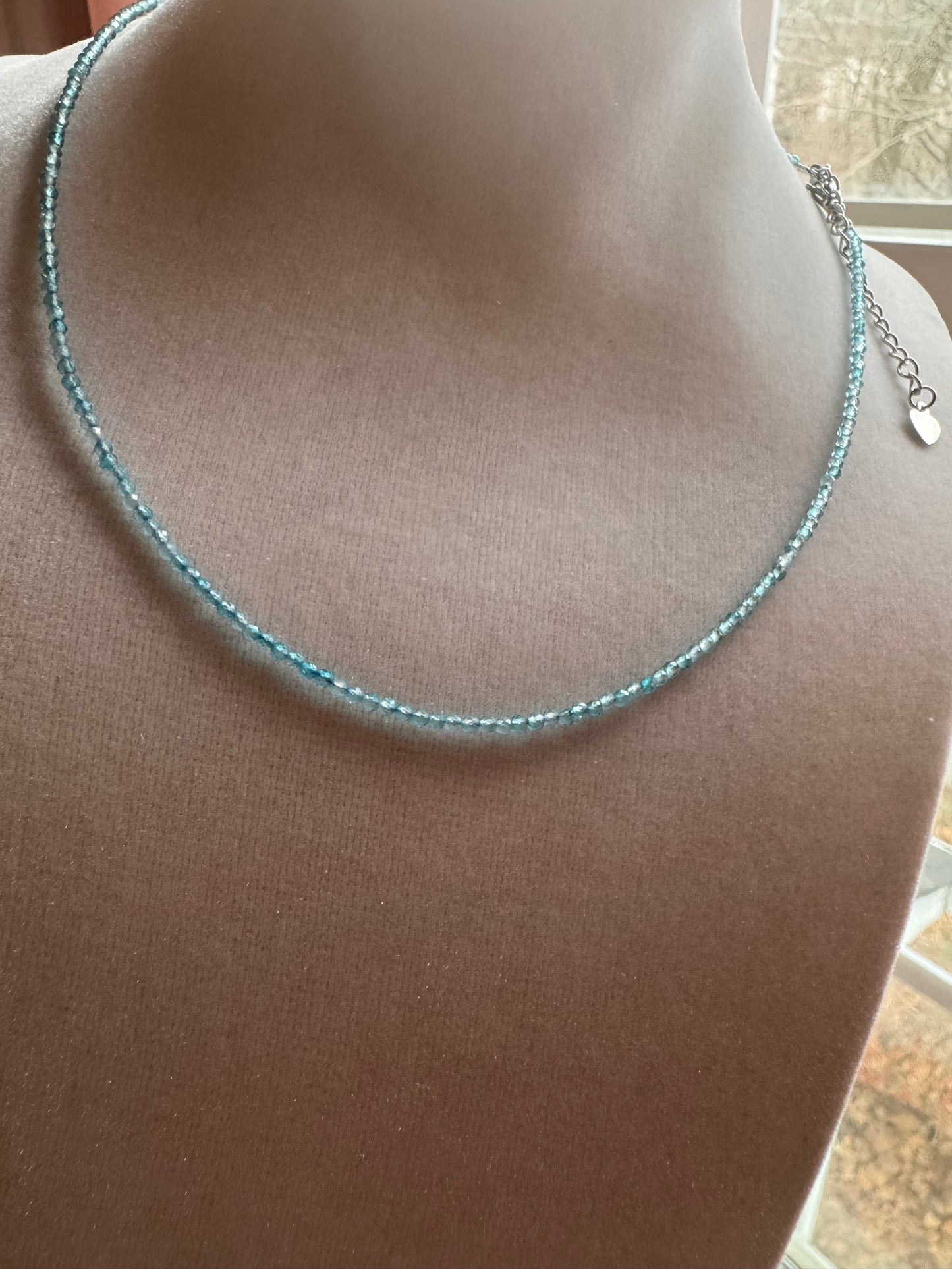 2mm Natural Topaz Necklaces Stretch Crystal Bracelet
