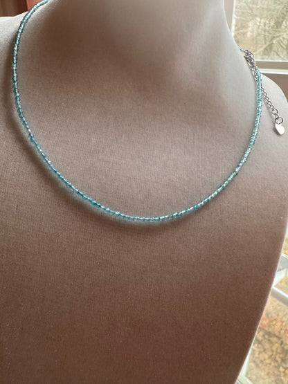 2mm Natural Topaz Necklaces Stretch Crystal Bracelet