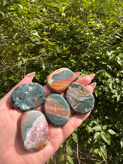 Ocean Jasper Smooth Large Flat