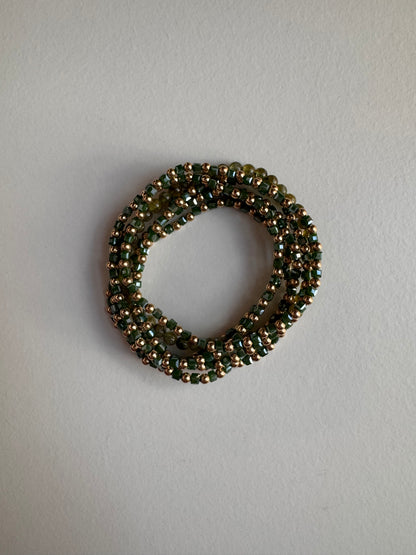 Emerald Elegance Crystal Stretch Crystal Bracelet