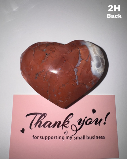 Beautiful Pink Agate Heart