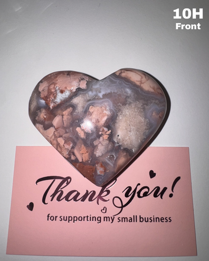 Beautiful Pink Agate Heart