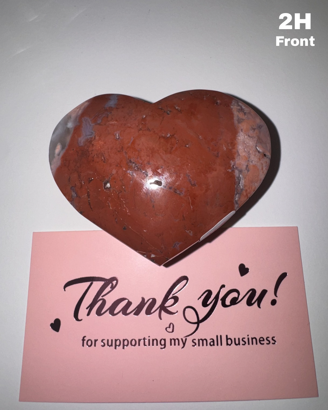 Beautiful Pink Agate Heart