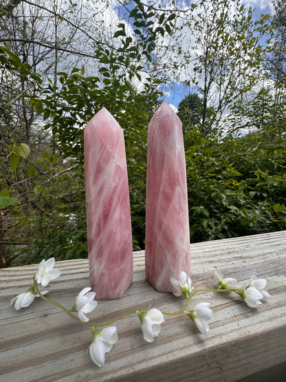 Large Rose Quartz Tower