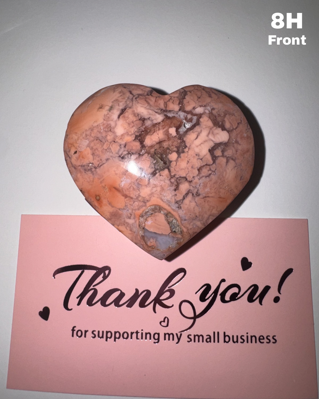 Beautiful Pink Agate Heart