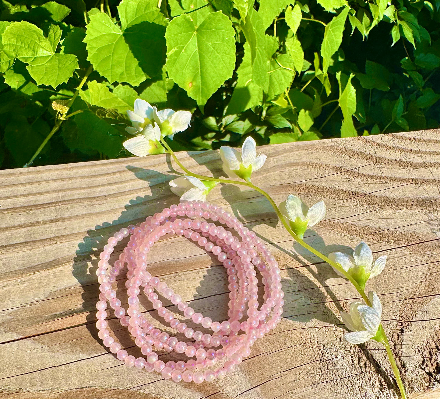 Angel Aura Rose Quartz 4mm 7.5"
Stretch Crystal Bracelet