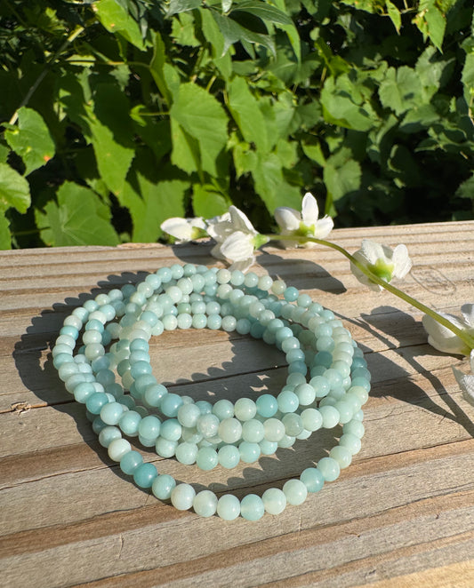 Amazonite aka Sky Blue Quartz 4mm 7.5”