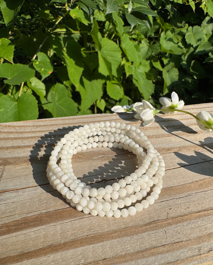 Natural Moonstone 3-4mm 7.5”