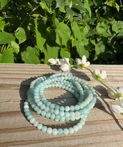 Amazonite aka Sky Blue Quartz 4mm 7.5”