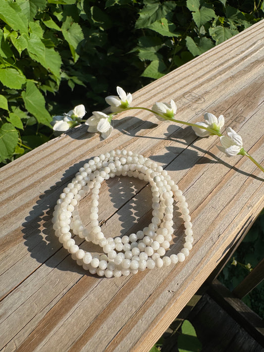 Natural Moonstone 3-4mm 7.5”