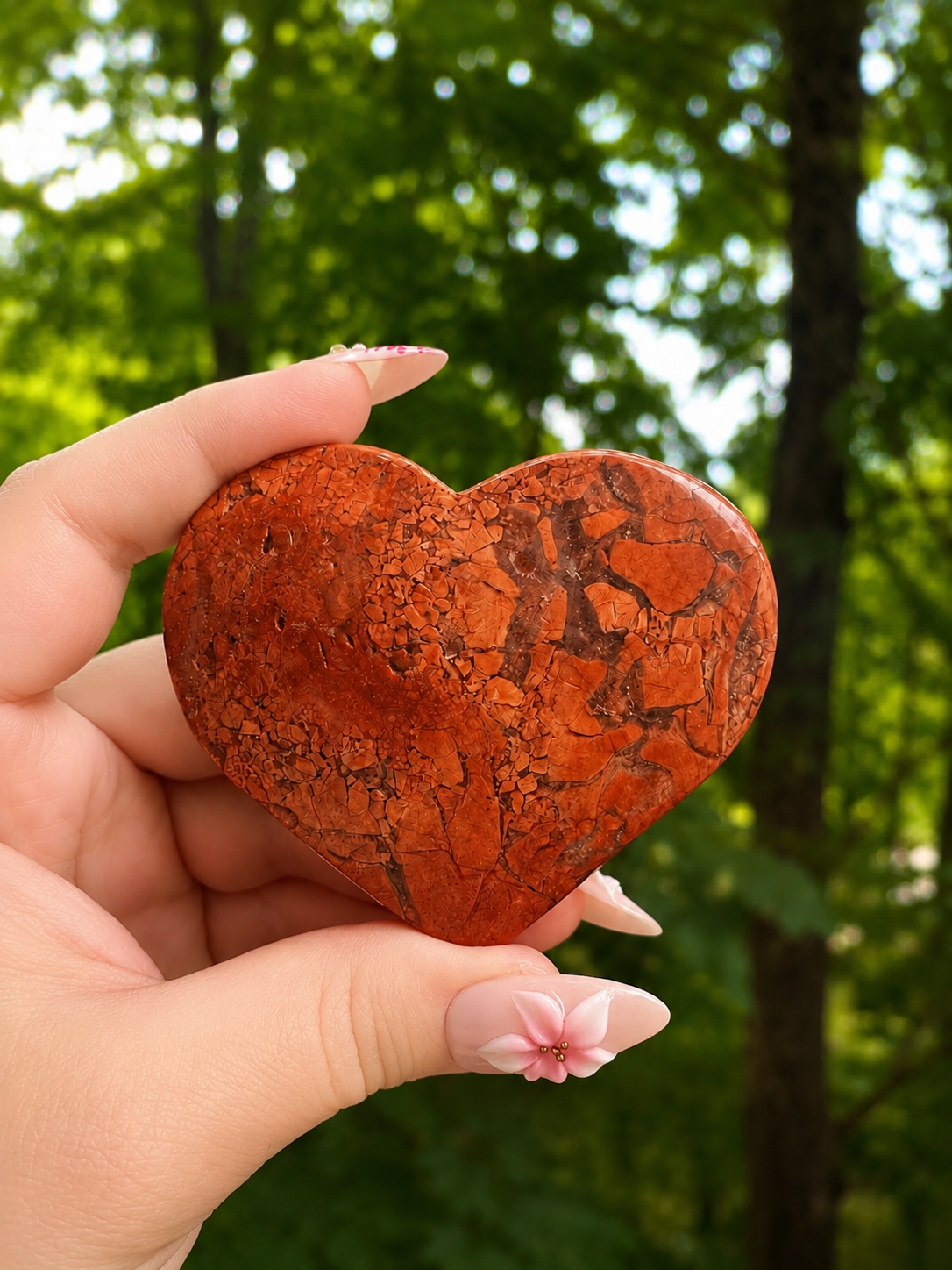 Beautiful Pink Agate Heart