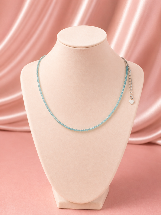 2mm Natural Topaz Necklaces-Crystal Necklace